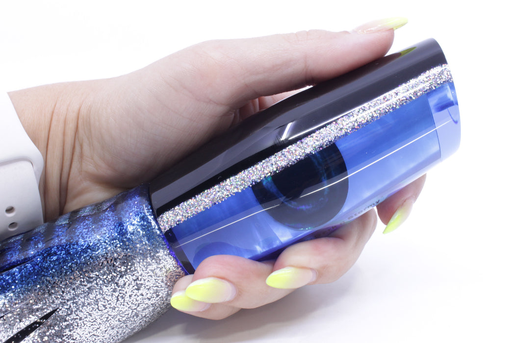 Moyes Lures Blue MOP Black-Silver Back Large Dark-N-Stormy 14" 13.5oz Skirted