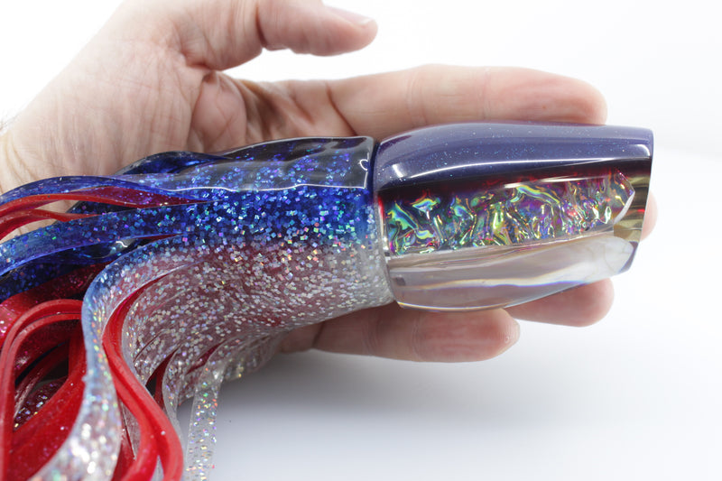 Coggin Lures Superman Diamond Dichro Blue-Red Back 4-Hole Copa Teardrop Slant 12" 10oz