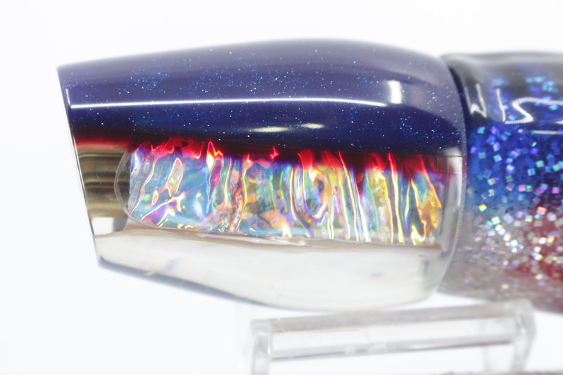 Coggin Lures Superman Diamond Dichro Blue-Red Back 4-Hole Copa Teardrop Slant 12" 10oz