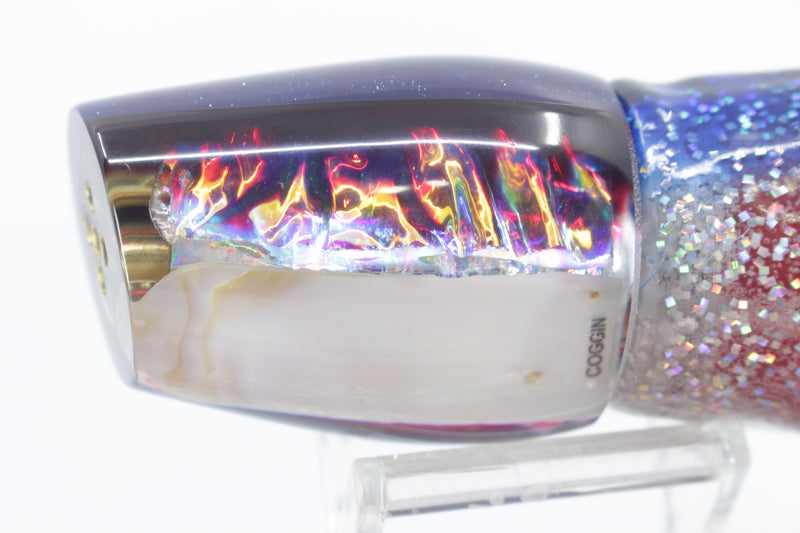 Coggin Lures Superman Diamond Dichro Blue-Red Back 4-Hole Copa Teardrop Slant 12" 10oz