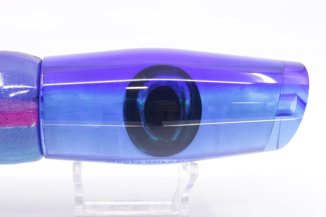 Moyes Lures Ice Blue MOP Blue Back Large Dark-N-Stormy 14" 10.5oz Fire Tailz Vinyl