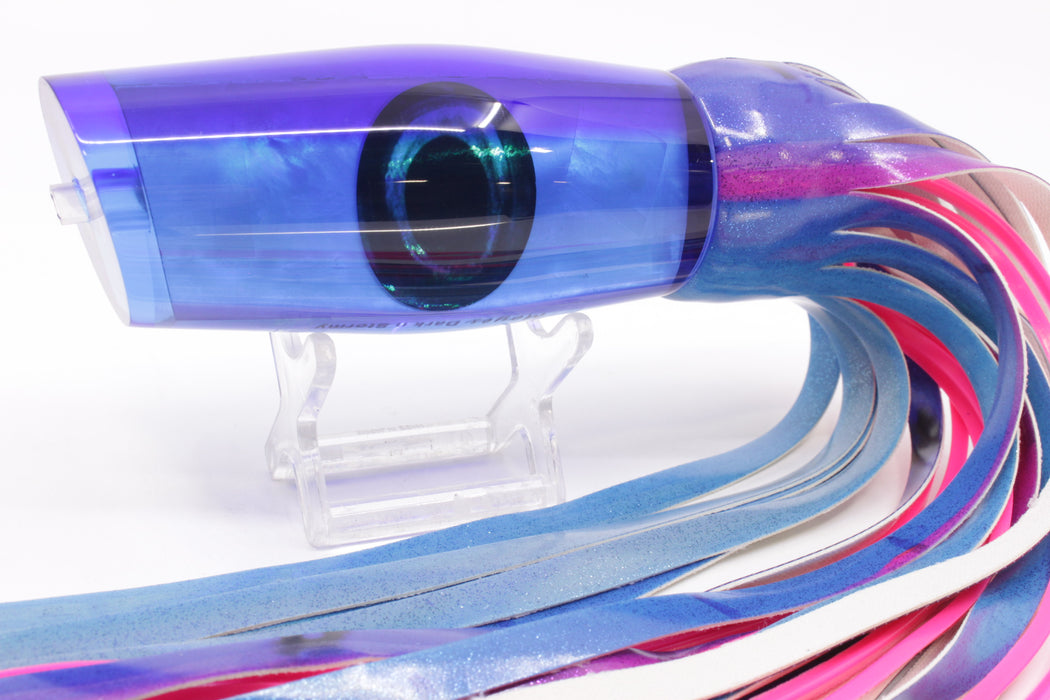 Moyes Lures Ice Blue MOP Blue Back Large Dark-N-Stormy 14" 10.5oz Fire Tailz Vinyl