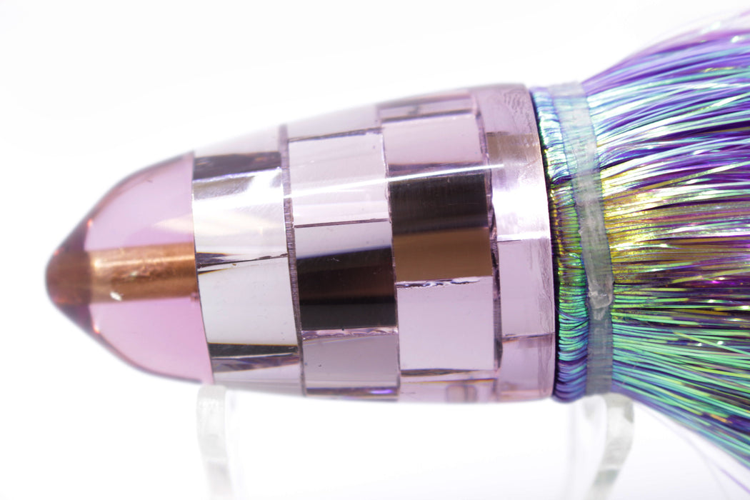 Koya Lures Purple Mirrored Clean Sweep Bullet 10" 9oz Flashabou Purple