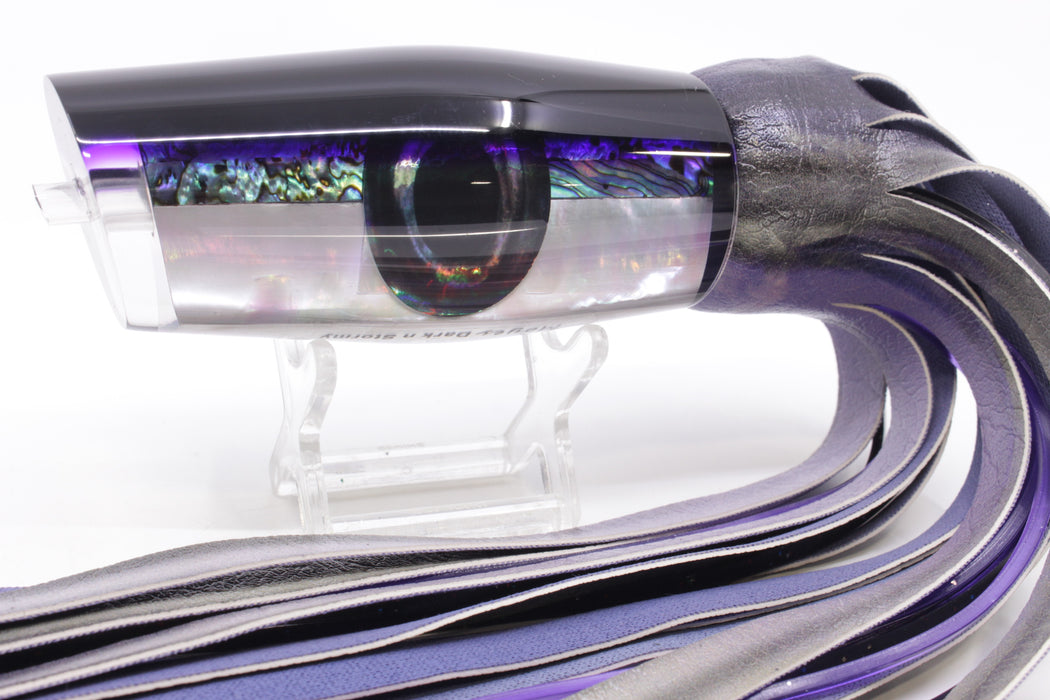 Moyes Lures Skipjack Paua-MOP Black-Purple Back Large Dark-N-Stormy 14" 10oz ALV