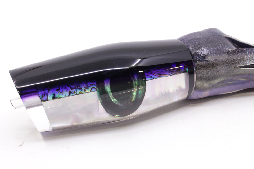 Moyes Lures Skipjack Paua-MOP Black-Purple Back Large Dark-N-Stormy 14" 10oz ALV