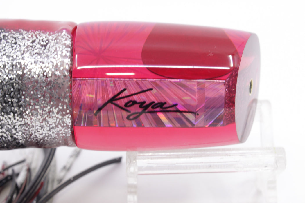 Koya Lures Red Rainbow Starburst Red Eyes Small Poi Dog 10" 6.5oz Skirted Red Aurora