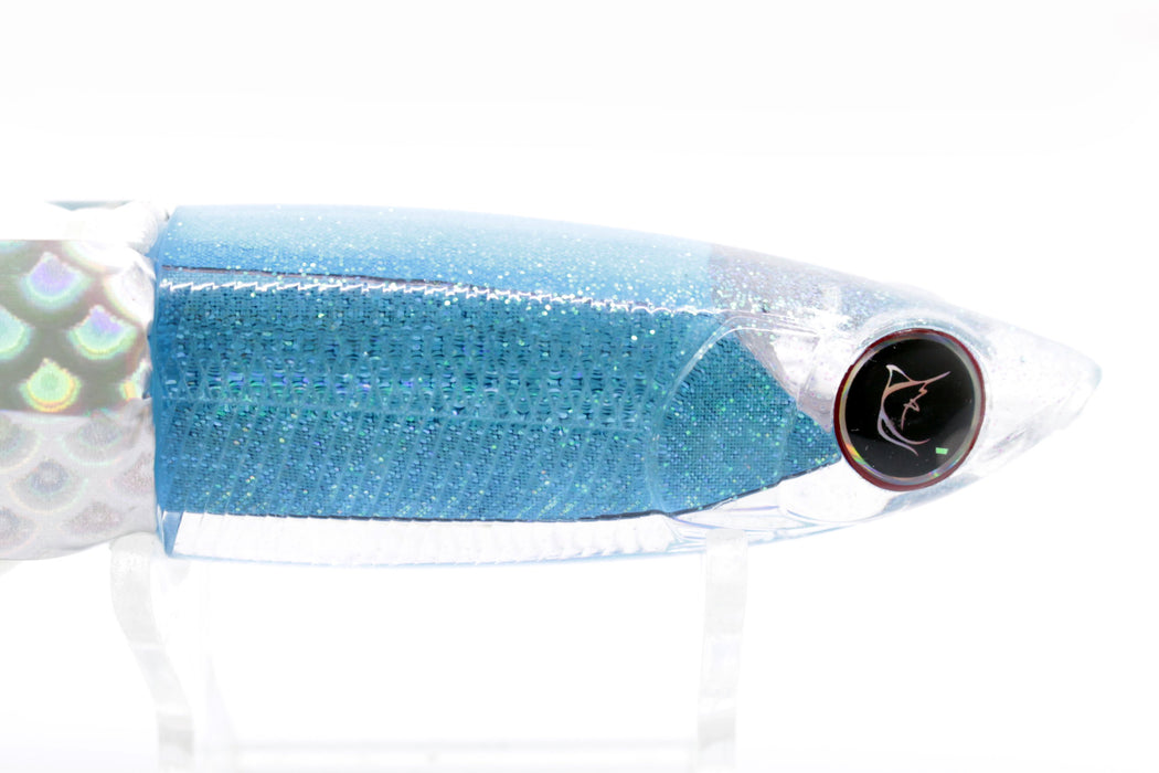 Bonze Lures Ice Blue Rainbow Weapon 9" 8oz Flashabou Feathersword with Wings