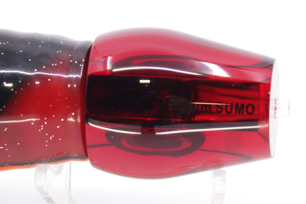 Moyes Lures Red Mirrored Medium Sumo 12" 6.8oz Skirted Black-Red
