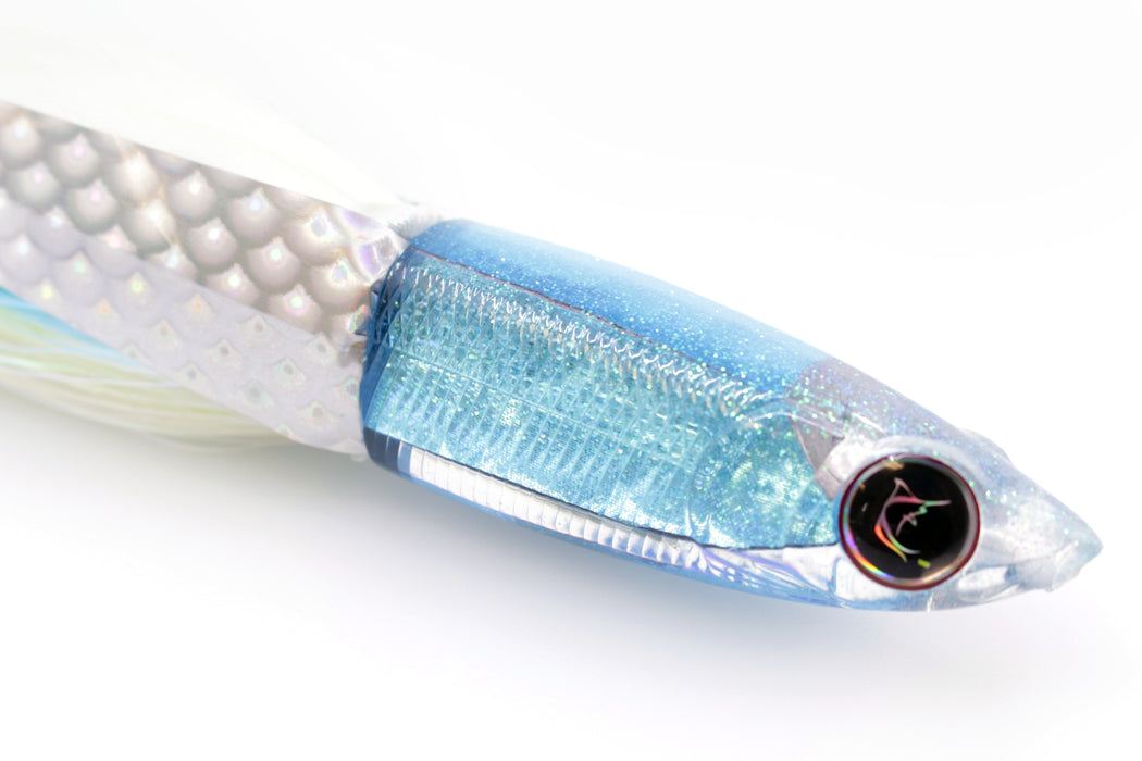 Bonze Lures Ice Blue Rainbow Weapon 9" 8oz Flashabou Feathersword with Wings