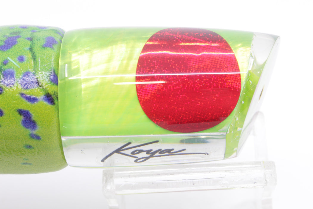 Koya Lures Lime Green MOP Red Eyes Small Poi Dog 10" 5.5oz ALV Green Mahi