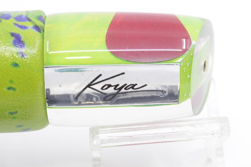 Koya Lures Lime Green MOP Red Eyes Small Poi Dog 10" 5.5oz ALV Green Mahi