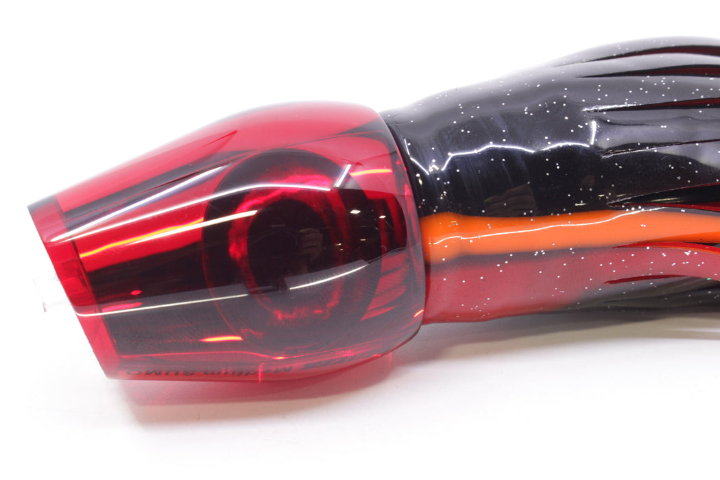 Moyes Lures Red Mirrored Medium Sumo 12" 6.8oz Skirted Black-Red