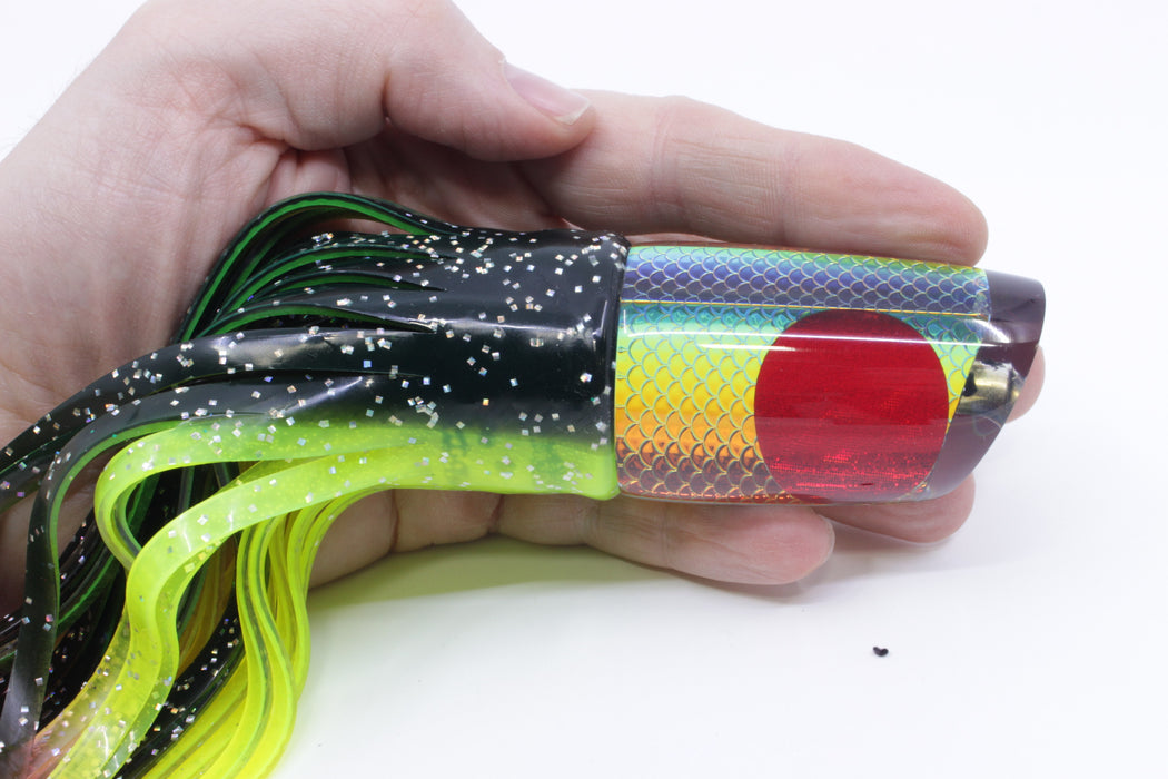 Koya Lures Rainbow Scale Red Eyes Small Poi Dog 10" 6.5oz Skirted Magic Johnson