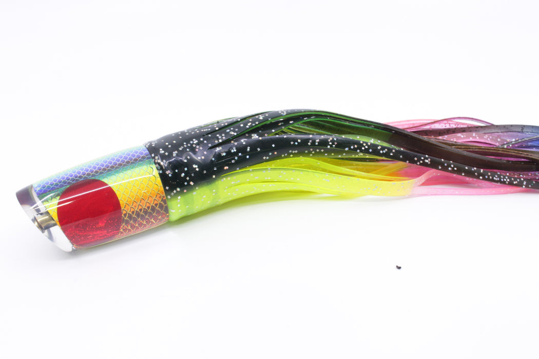 Koya Lures Rainbow Scale Red Eyes Small Poi Dog 10" 6.5oz Skirted Magic Johnson