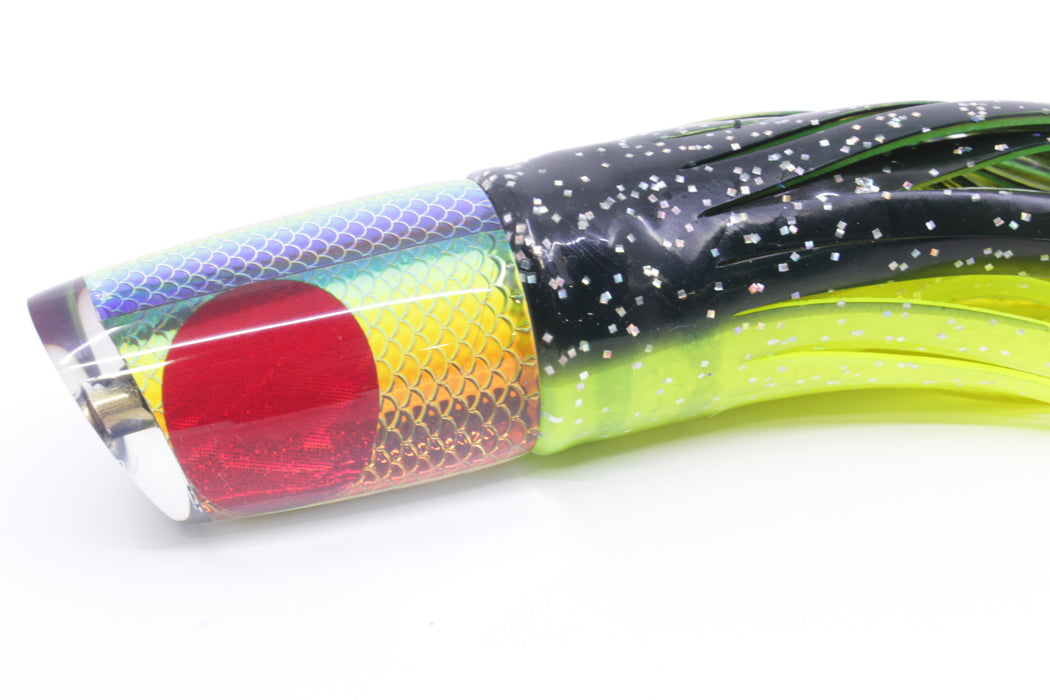 Koya Lures Rainbow Scale Red Eyes Small Poi Dog 10" 6.5oz Skirted Magic Johnson