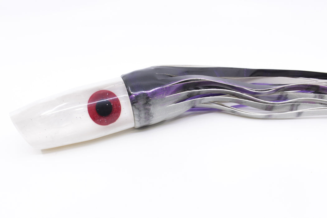 Tanigawa Lures White Pearl Large Plunger 14" 8.8oz Fired Up Vinyl Purple Drip