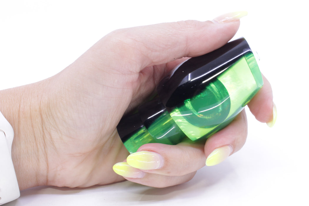 Moyes Lures Lime Green MOP Black Back Taxi Eyes Medium Sumo 12" 3.7oz