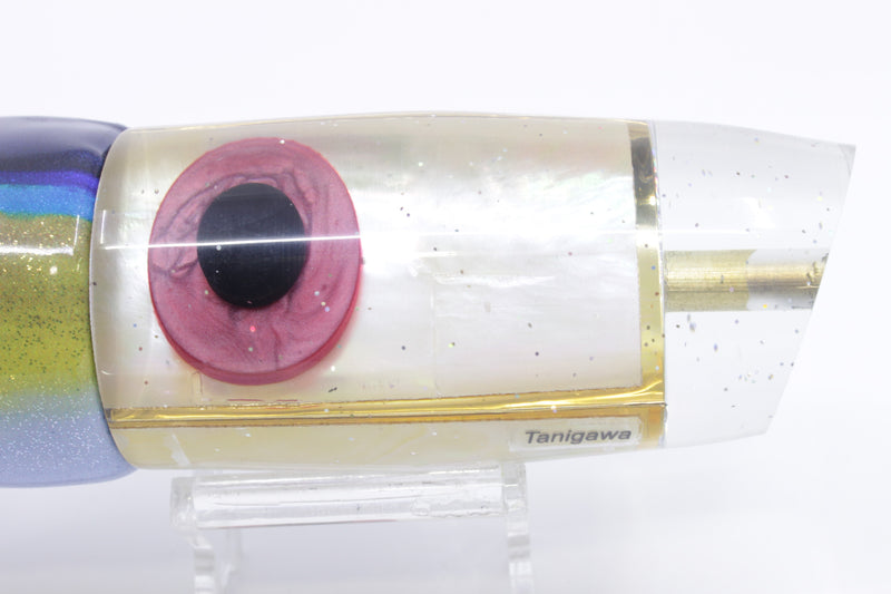 Tanigawa Lures Gold Shell Large Plunger 14" 8.8oz Fired Tailz Vinyl Yellowfin