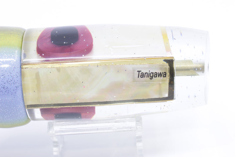 Tanigawa Lures Gold Shell Large Plunger 14" 8.8oz Fired Tailz Vinyl Yellowfin