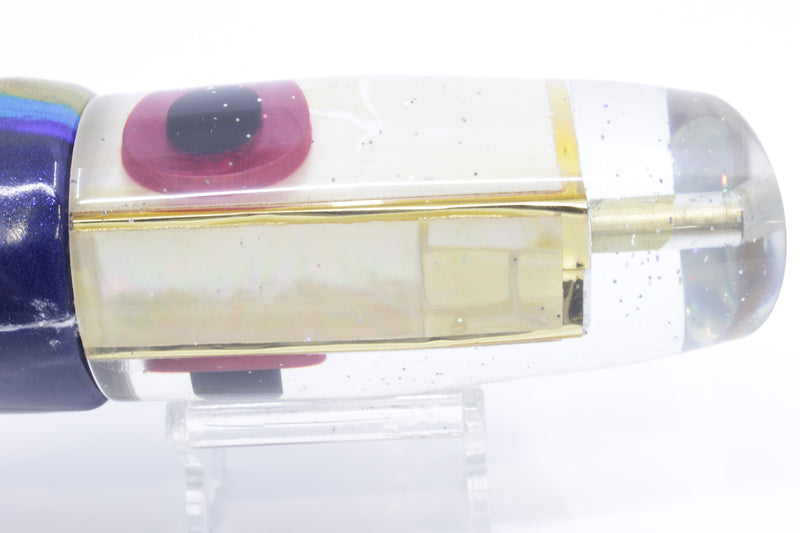 Tanigawa Lures Gold Shell Large Plunger 14" 8.8oz Fired Tailz Vinyl Yellowfin