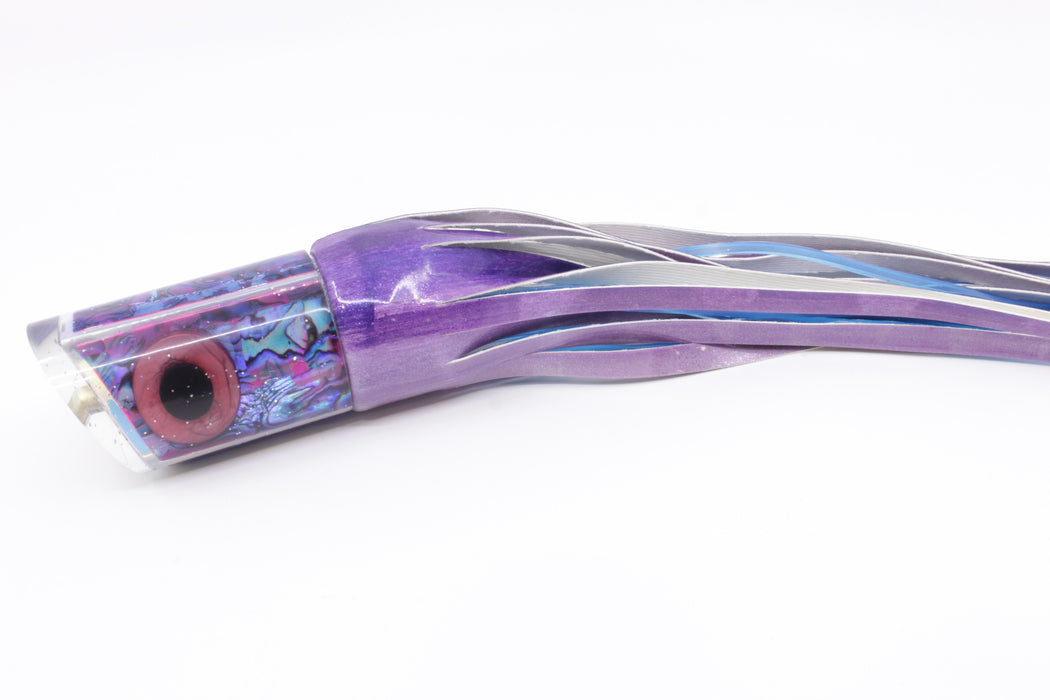 Tanigawa Lures Purple Paua Shell Large Tube 14" 8oz Fired Up Vinyl Purple Eclipse