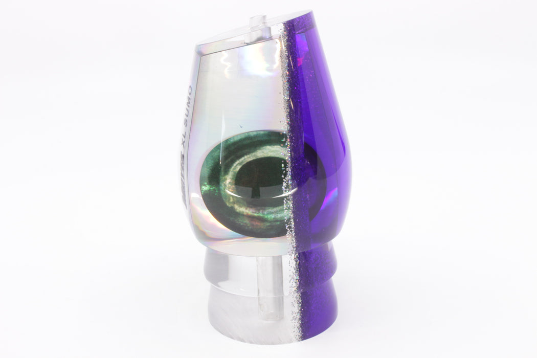 Moyes Lures Silver Rainbow Purple-Silver Back Taxi Eyes XL Sumo 16" 13oz GZE
