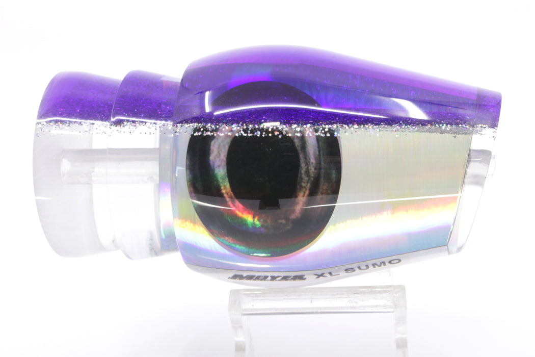 Moyes Lures Silver Rainbow Purple-Silver Back Taxi Eyes XL Sumo 16" 13oz GZE