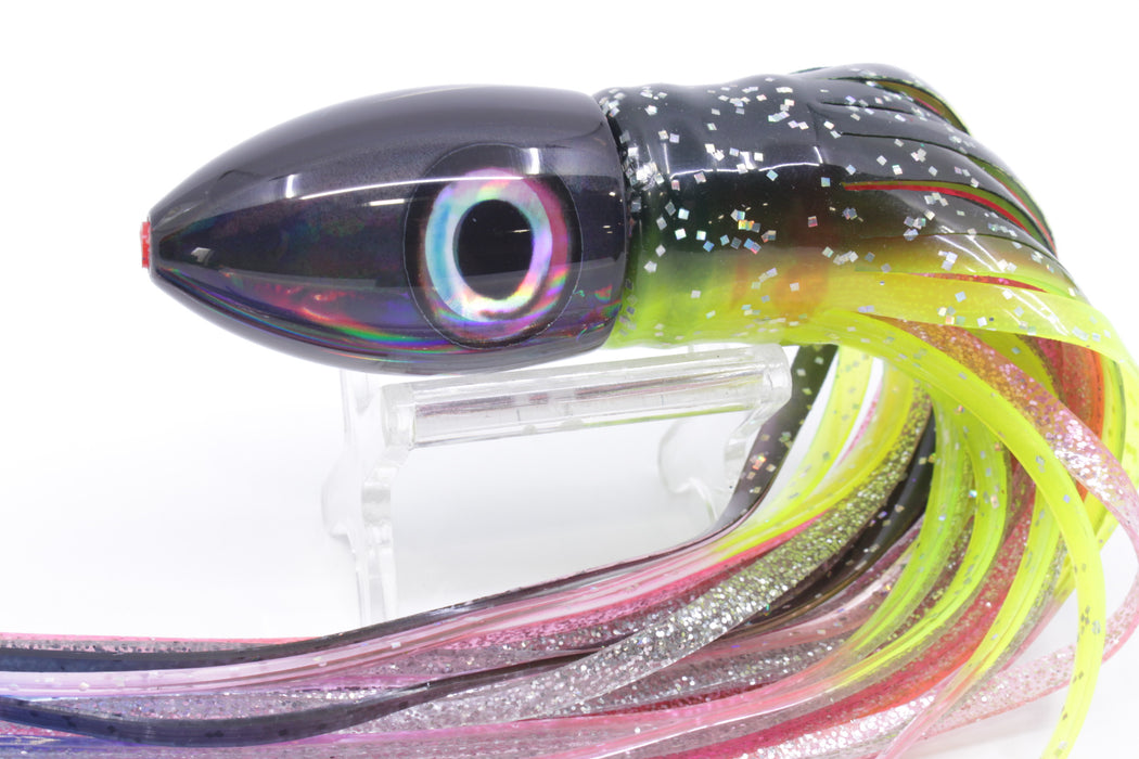 Aloha Lures Black Rainbow Uncle Moe 9" 5oz Skirted Magic Johnson