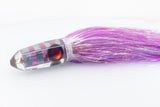 Ganku Lures Purple Rainbow-Tahitian MOP Zebra Long Bullet 9" 7.5oz Flashabou #3