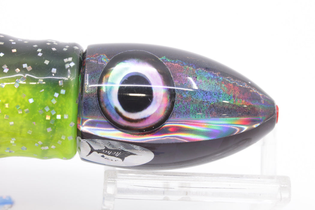 Aloha Lures Black Rainbow Uncle Moe 9" 5oz Skirted Magic Johnson