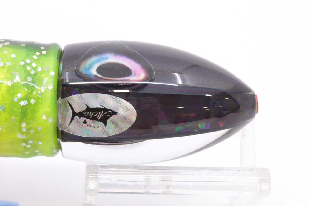 Aloha Lures Black Rainbow Uncle Moe 9" 5oz Skirted Magic Johnson