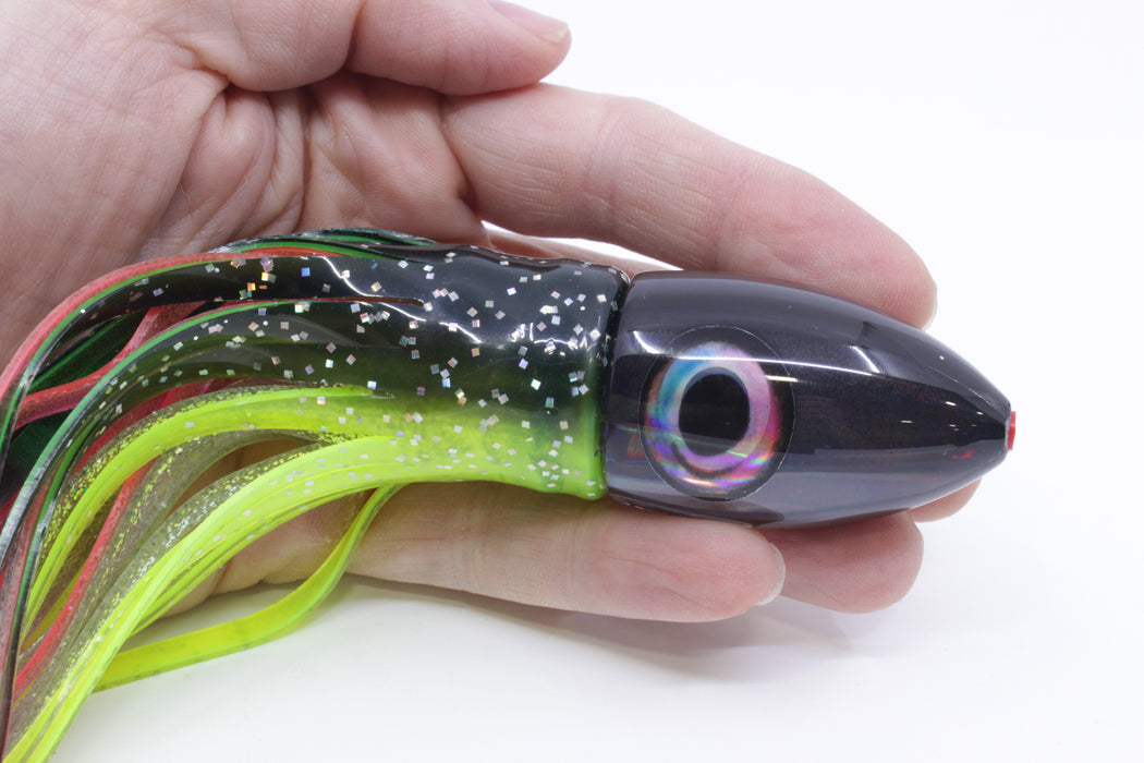 Aloha Lures Black Rainbow Uncle Moe 9" 5oz Skirted Magic Johnson