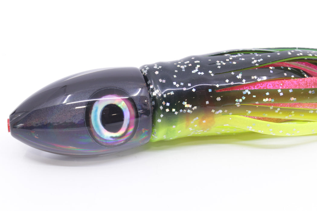 Aloha Lures Black Rainbow Uncle Moe 9" 5oz Skirted Magic Johnson