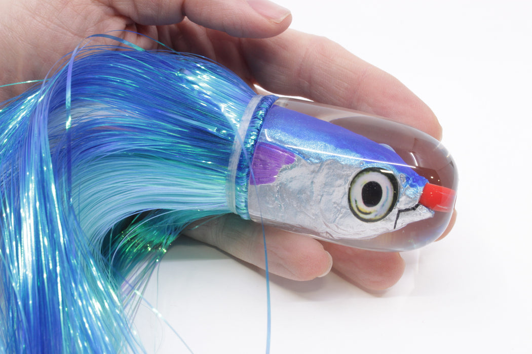 Aloha Lures Blue-Ice Blue Back Large Magic Malolo 12" 7oz Strobez Blue-Ice Blue/White