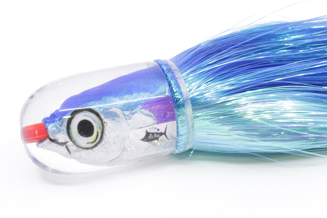 Aloha Lures Blue-Ice Blue Back Large Magic Malolo 12" 7oz Strobez Blue-Ice Blue/White