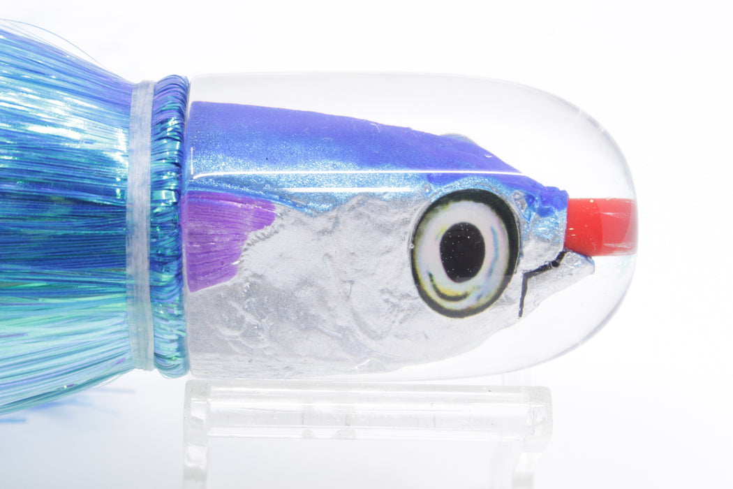 Aloha Lures Blue-Ice Blue Back Large Magic Malolo 12" 7oz Strobez Blue-Ice Blue/White