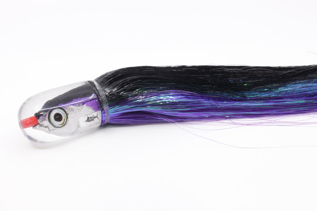 Aloha Lures Black-Purple Back Large Magic Malolo 12" 7oz Strobez Black-Purple