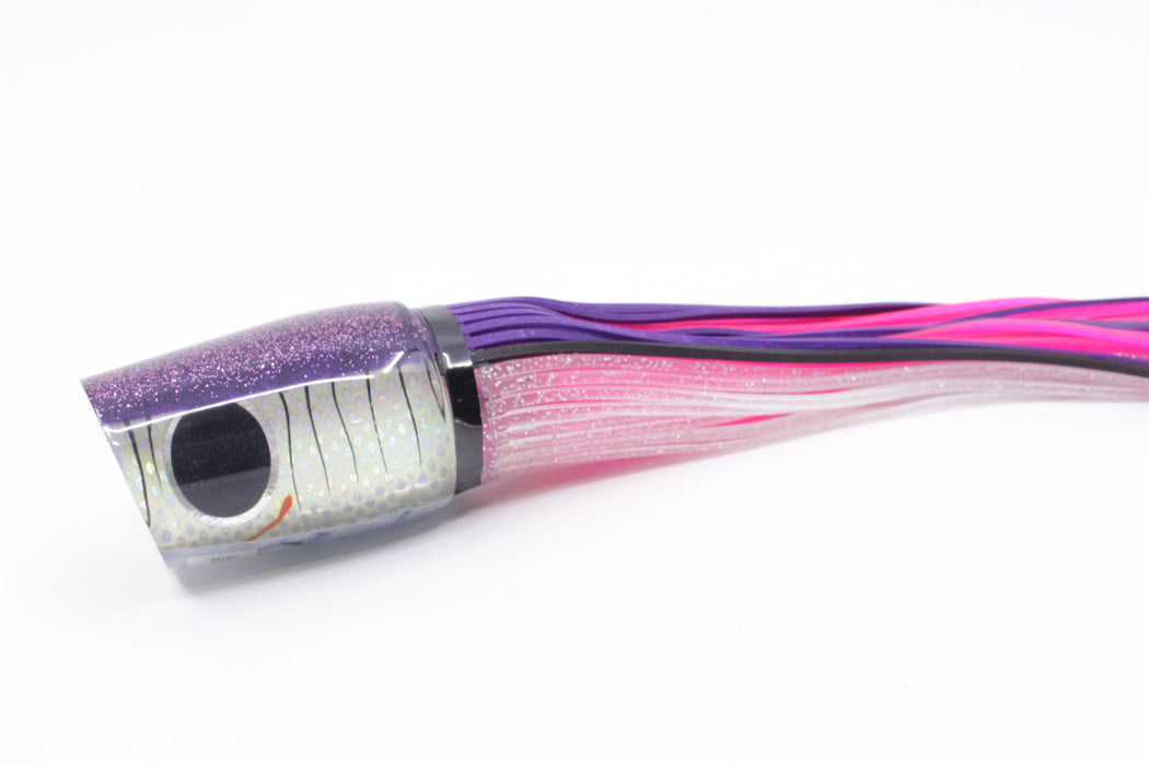 Amaral Lures White Rainbow Scale Purple Back Diamondback 14" 7oz Purple-Clear