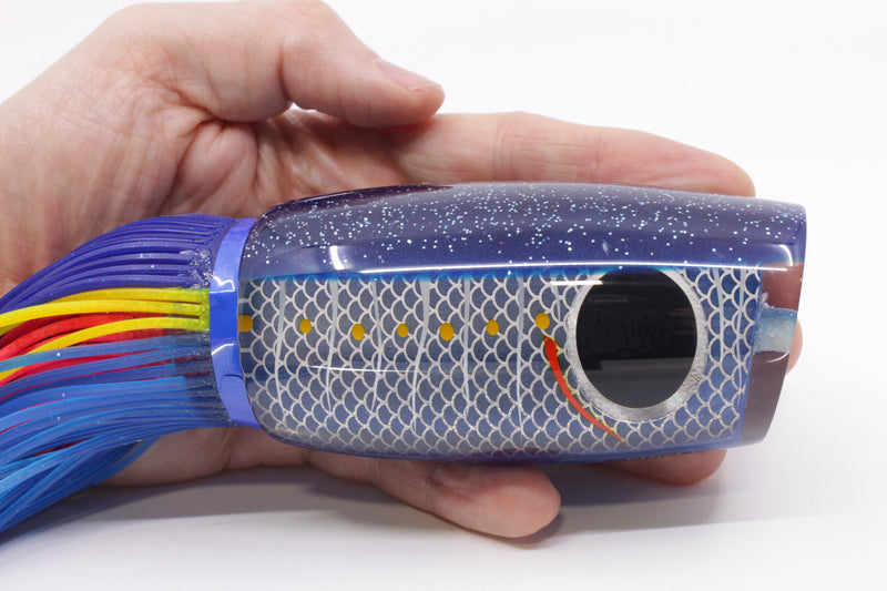 Amaral Lures Blue Rainbow Scale Blue Back Naja 16" 14.5oz Blue-Yellow-Blue