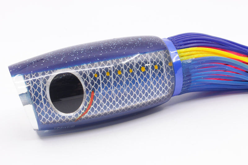 Amaral Lures Blue Rainbow Scale Blue Back Naja 16" 14.5oz Blue-Yellow-Blue