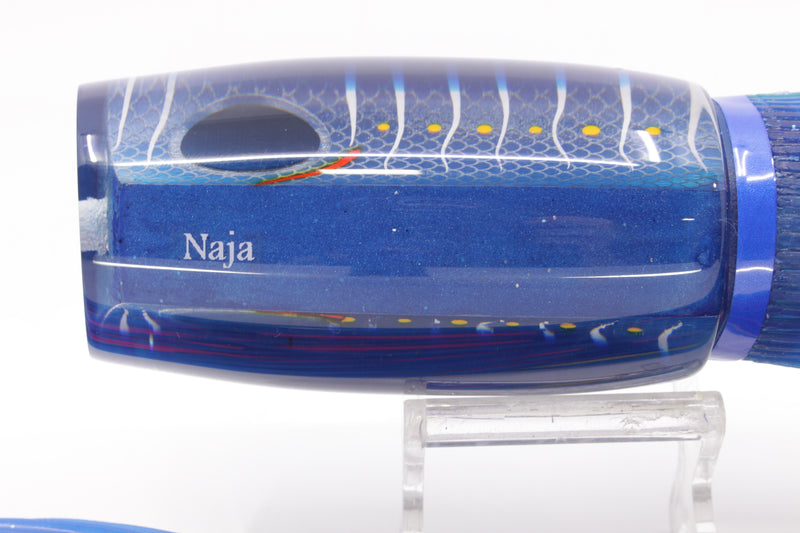 Amaral Lures Blue Rainbow Scale Blue Back Naja 16" 14.5oz Blue-Yellow-Blue