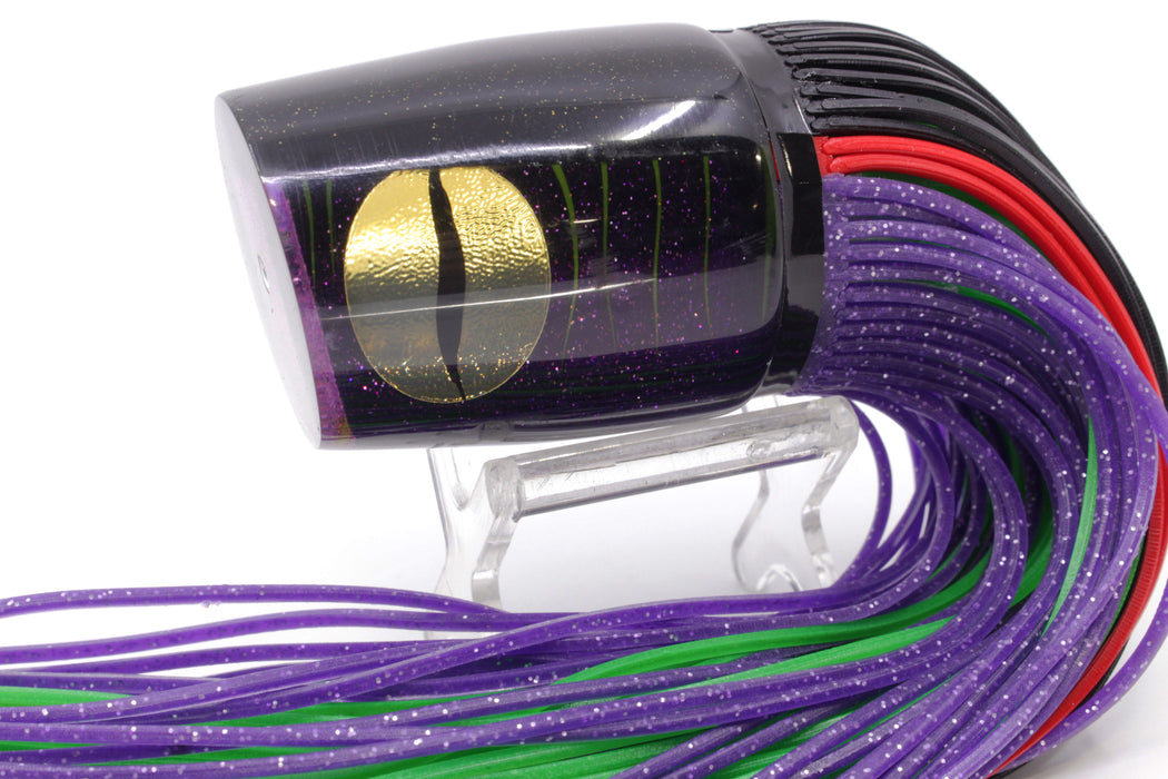 Amaral Lures Purple Glittered Pearl Black Back Gold Eyes Ta'aroa 14" 9oz Black-Purple