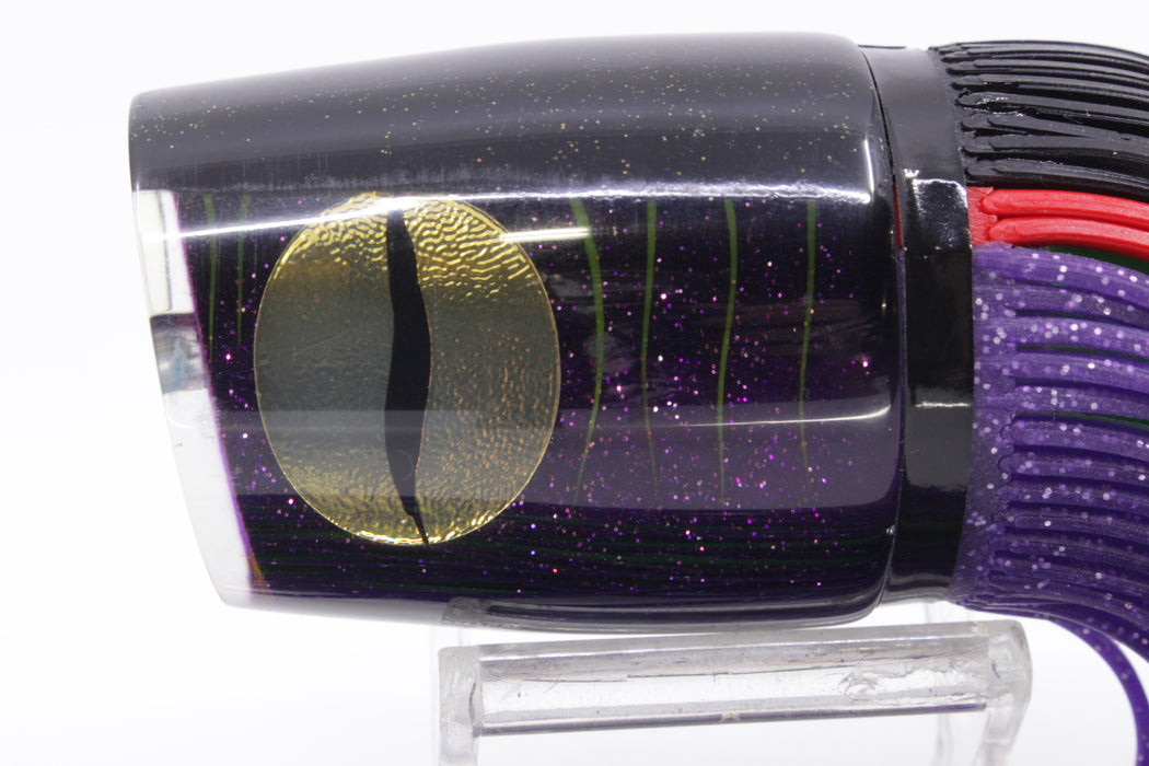 Amaral Lures Purple Glittered Pearl Black Back Gold Eyes Ta'aroa 14" 9oz Black-Purple