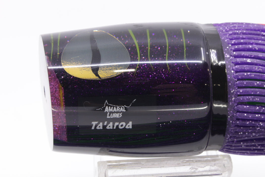 Amaral Lures Purple Glittered Pearl Black Back Gold Eyes Ta'aroa 14" 9oz Black-Purple