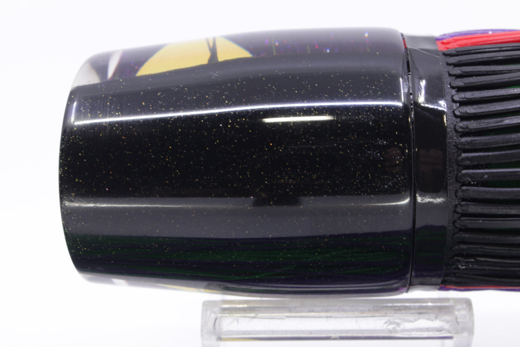 Amaral Lures Purple Glittered Pearl Black Back Gold Eyes Ta'aroa 14" 9oz Black-Purple