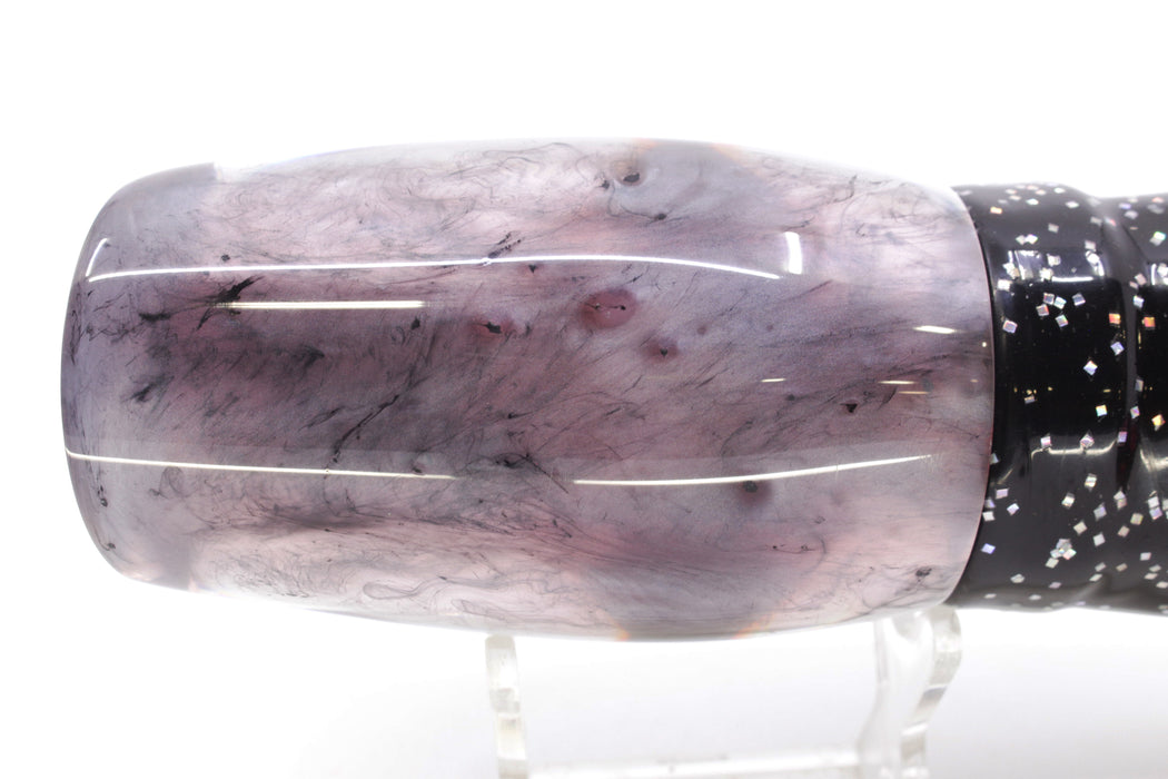 Tsutomu Lures Rainbow Scale Purple Marbled Back Classic Super Moke 14" 12.5oz Skirted