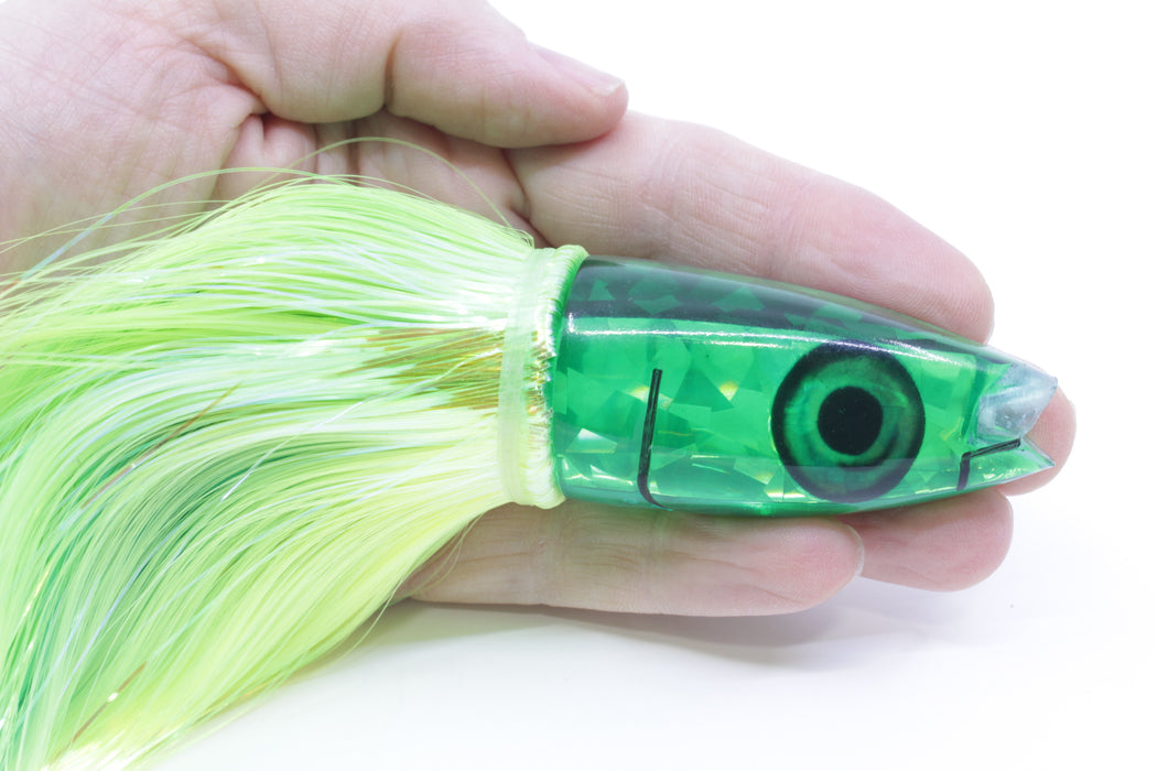 Aloha Lures Green Rainbow Flake Super Ninja 9" 5.2oz Strobez Green-Chartreuse