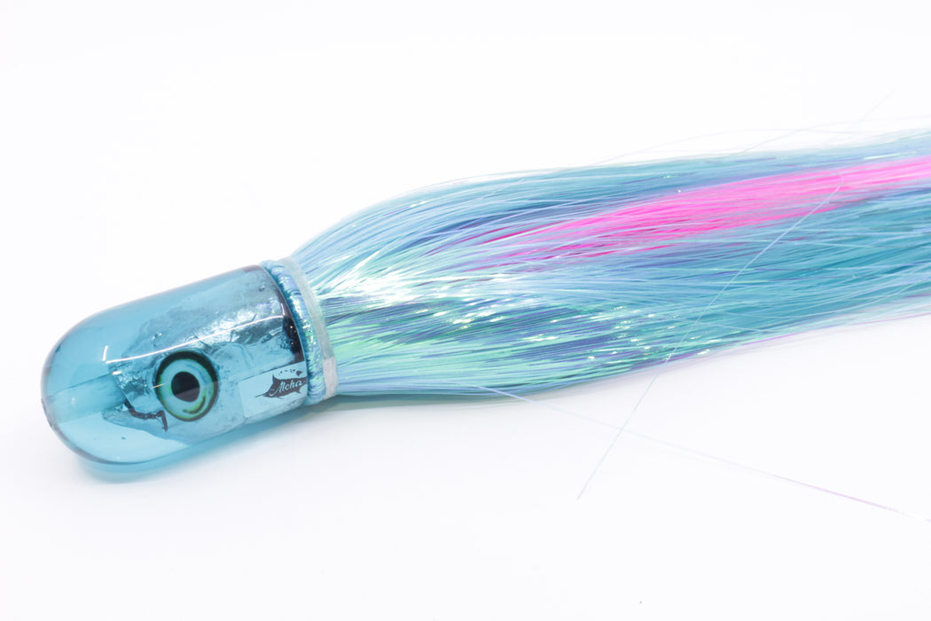 Aloha Lures Teal Magic Malolo 9" 4oz Strobez Ice Blue/Pink