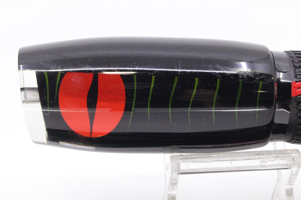 Amaral Lures Black Pearl Green Stripes Black Back Mamba 15" 9oz Black-Red-Black