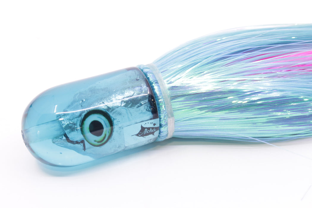 Aloha Lures Teal Magic Malolo 9" 4oz Strobez Ice Blue/Pink